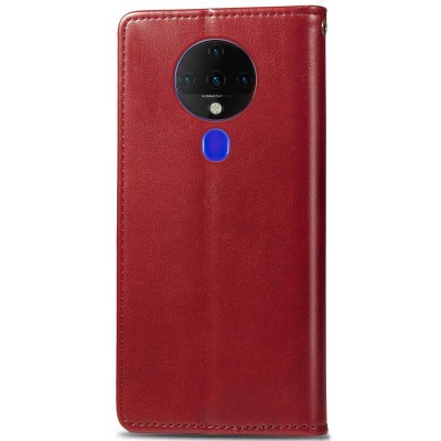 Кожаный чехол книжка GETMAN Gallant (PU) для TECNO Spark 6 Красный