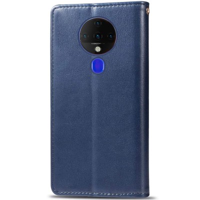 Кожаный чехол книжка GETMAN Gallant (PU) для TECNO Spark 6 Синий