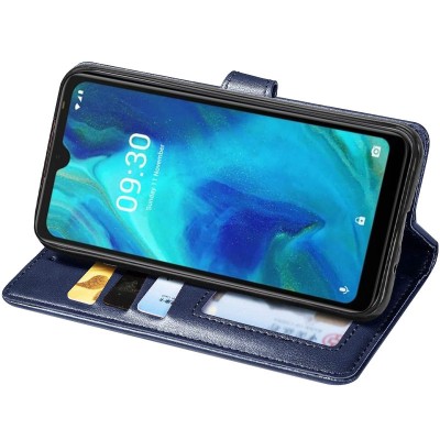 Кожаный чехол книжка GETMAN Gallant (PU) для TECNO Spark 7 Синий