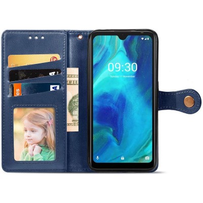 Кожаный чехол книжка GETMAN Gallant (PU) для TECNO Spark 7 Синий
