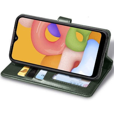 Кожаный чехол книжка GETMAN Gallant (PU) для Xiaomi Poco X4 Pro 5G Зеленый