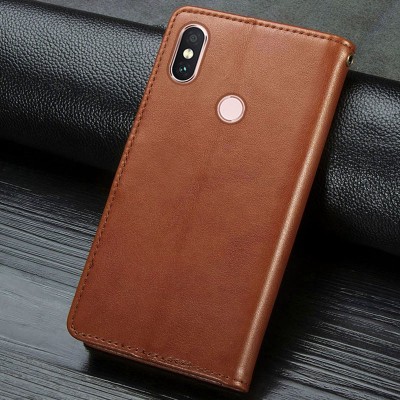 Кожаный чехол книжка GETMAN Gallant (PU) для Xiaomi Redmi Note 5 Pro / Note 5 (AI Dual Camera) Коричневый