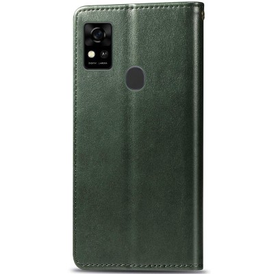 Кожаный чехол книжка GETMAN Gallant (PU) для ZTE Blade A31 Зеленый