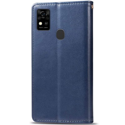 Кожаный чехол книжка GETMAN Gallant (PU) для ZTE Blade A31 Синий