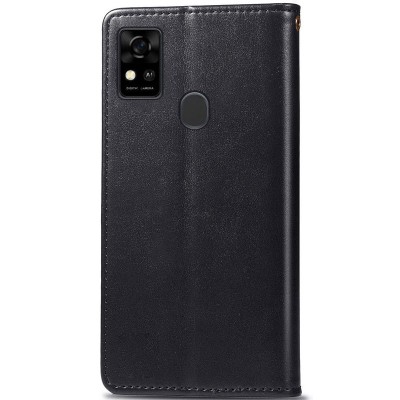 Кожаный чехол книжка GETMAN Gallant (PU) для ZTE Blade A31 Черный