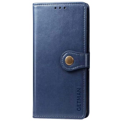 Кожаный чехол книжка GETMAN Gallant (PU) для ZTE Blade A51 Синий
