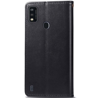 Кожаный чехол книжка GETMAN Gallant (PU) для ZTE Blade A51 Черный