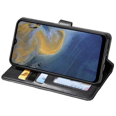 Кожаный чехол книжка GETMAN Gallant (PU) для ZTE Blade A51 Черный
