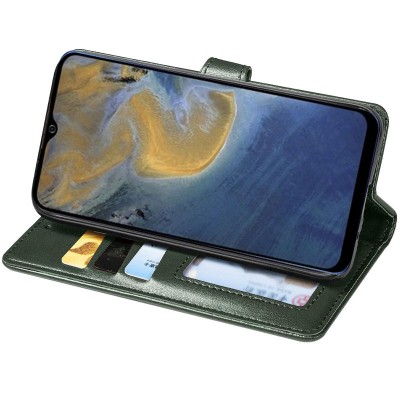 Кожаный чехол книжка GETMAN Gallant (PU) для ZTE Blade A71 Зеленый