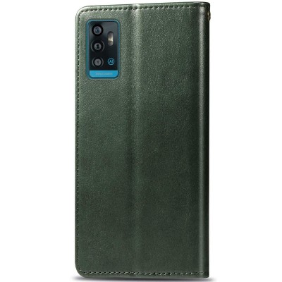 Кожаный чехол книжка GETMAN Gallant (PU) для ZTE Blade A71 Зеленый