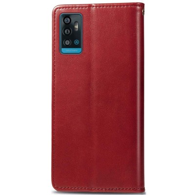 Кожаный чехол книжка GETMAN Gallant (PU) для ZTE Blade A71 Красный