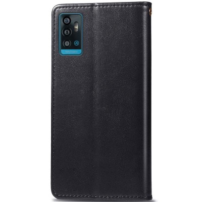 Кожаный чехол книжка GETMAN Gallant (PU) для ZTE Blade A71 Черный