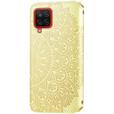 Кожаный чехол книжка GETMAN Mandala (PU) для Samsung Galaxy A12 / M12 Желтый