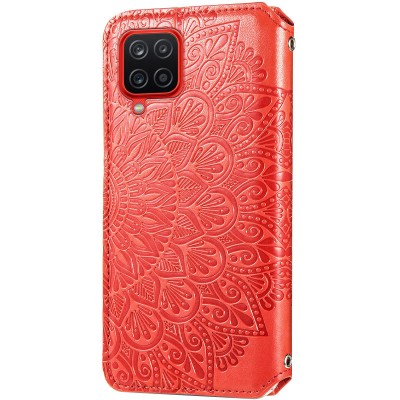 Кожаный чехол книжка GETMAN Mandala (PU) для Samsung Galaxy A12 / M12 Красный
