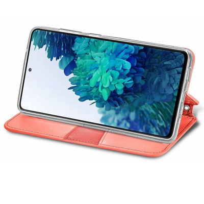 Кожаный чехол книжка GETMAN Mandala (PU) для Samsung Galaxy A12 / M12 Красный