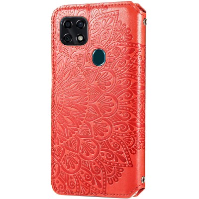 Кожаный чехол книжка GETMAN Mandala (PU) для ZTE Blade 20 Smart Красный