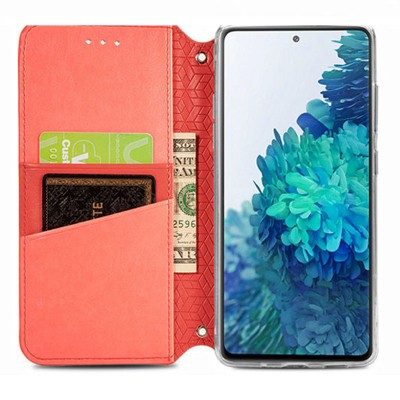 Кожаный чехол книжка GETMAN Mandala (PU) для ZTE Blade 20 Smart Красный