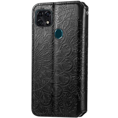 Кожаный чехол книжка GETMAN Mandala (PU) для ZTE Blade 20 Smart Черный