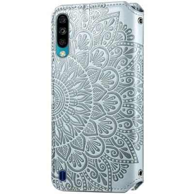 Кожаный чехол книжка GETMAN Mandala (PU) для ZTE Blade A7 (2020) Серый