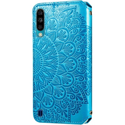 Кожаный чехол книжка GETMAN Mandala (PU) для ZTE Blade A7 (2020) Синий