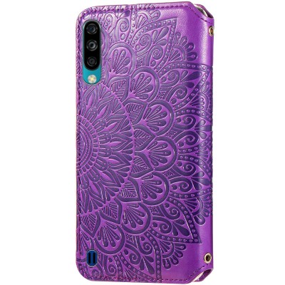 Кожаный чехол книжка GETMAN Mandala (PU) для ZTE Blade A7 (2020) Фиолетовый