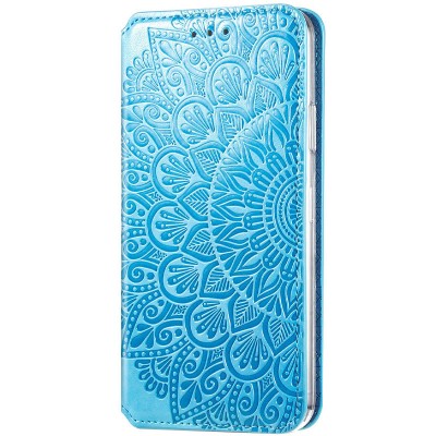 Кожаный чехол книжка GETMAN Mandala (PU) для ZTE Blade V2020 Smart Синий Кожаный чехол книжка GETMAN Mandala (PU) для ZTE Blade V2020 Smart Синий
