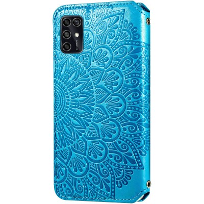 Кожаный чехол книжка GETMAN Mandala (PU) для ZTE Blade V2020 Smart Синий Кожаный чехол книжка GETMAN Mandala (PU) для ZTE Blade V2020 Smart Синий