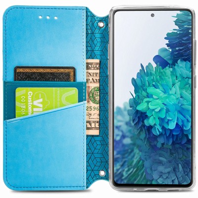 Кожаный чехол книжка GETMAN Mandala (PU) для ZTE Blade V2020 Smart Синий Кожаный чехол книжка GETMAN Mandala (PU) для ZTE Blade V2020 Smart Синий