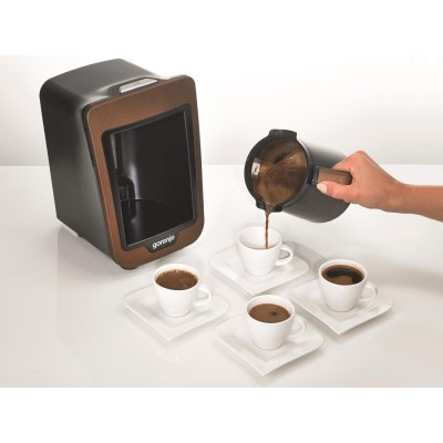 Кофеварка Gorenje капельная, 0.27л, молотый, 2чашки, коричневый (ATCM730T)