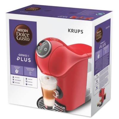 Кофеварка Krups капсульная Dolce Gusto Genio S Plus 0.8л, капсулы, сенсорное управление, красный (KP340510)