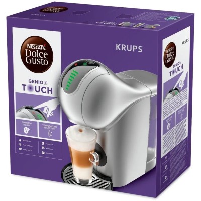 Кофеварка Krups капсульная Dolce Gusto Genio S Touch 0.8л, капсулы, сенсорное управление, серебристый (KP440E10)