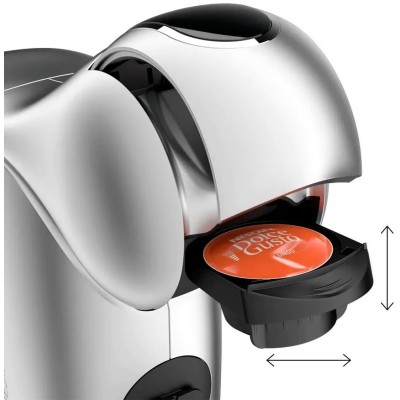 Кофеварка Krups капсульная Dolce Gusto Genio S Touch 0.8л, капсулы, сенсорное управление, серебристый (KP440E10)