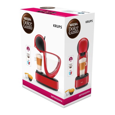 Кофеварка Krups капсульная Infinissima 1.2л, капсулы NESCAFE Dolce Gusto, красный (KP170510)