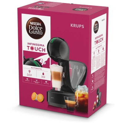 Кофеварка Krups капсульная Infinissima Touch 1.2л, капсулы, функция Espresso Boost, сенсорное управление, черный (KP270810)