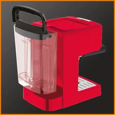 Кофеварка Krups рожковая Opio 1.5л, молотый, ручной капучинатор, подогрев чашек, красный (XP320530)