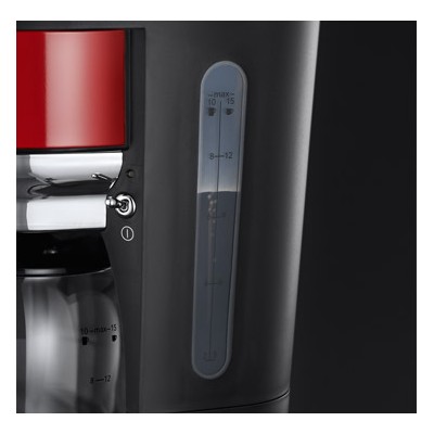 Купити Кофеварка Russell Hobbs капельная Retro, 1,25л, молотый, ретро шкала, красно-черный (21700-56)