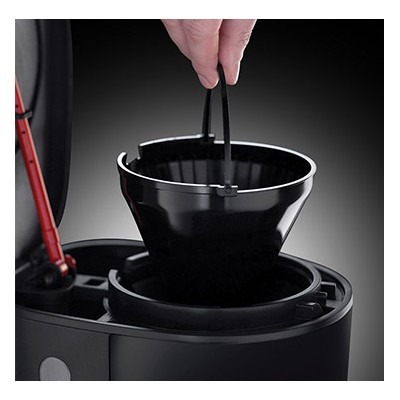 Купити Кофеварка Russell Hobbs капельная Retro, 1.25л, молотый, ретро шкала, черный (21701-56)