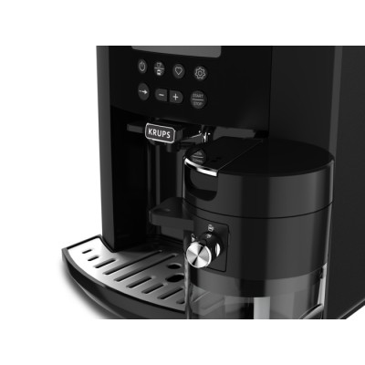Кофемашина Krups Arabica, 1.7л, зерно, автомат.капуч, аторец.-5, свой рецепт, черный (EA819N10)