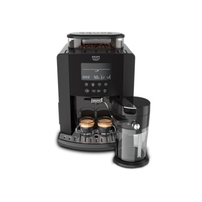 Кофемашина Krups Arabica, 1.7л, зерно, автомат.капуч, аторец.-5, свой рецепт, черный (EA819N10)