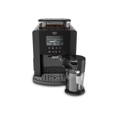 Кофемашина Krups Arabica, 1.7л, зерно, автомат.капуч, аторец.-5, свой рецепт, черный (EA819N10)