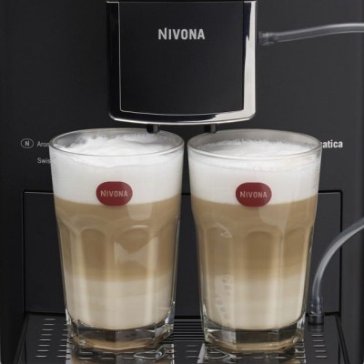 Кофемашина Nivona CafeRomatica 2.2л, зерно + молоко, авторецептов - 5, черный (NICR550)