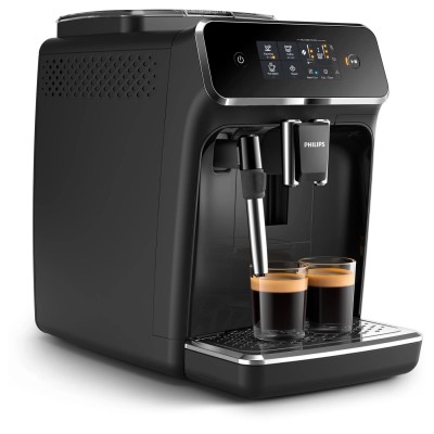 Кофемашина Philips Series 2200, 1.8л, зерно+мол., ручной капуч, авторецептов -2, черный (EP2224/40)