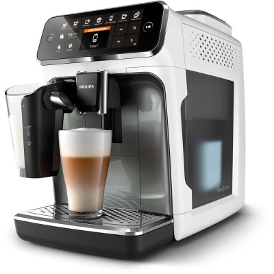 Кофемашина Philips Series 4300 1.8л, зерно + молоко, автомат.капучинатор, авторецептов - 8, белый (EP4343/70)