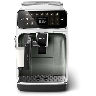 Купити Кофемашина Philips Series 4300 1.8л, зерно + молоко, автомат.капучинатор, авторецептов - 8, белый (EP4343/70)
