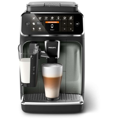 Купити Кофемашина Philips Series 4300 1.8л, зерно + молоко, автомат.капучинатор, авторецептов - 8, черный (EP4349/70)