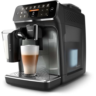Кофемашина Philips Series 4300 1.8л, зерно + молоко, автомат.капучинатор, авторецептов - 8, черный (EP4349/70)