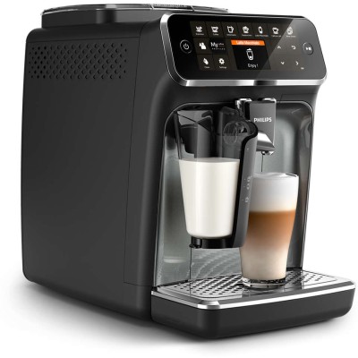 Купити Кофемашина Philips Series 4300 1.8л, зерно + молоко, автомат.капучинатор, авторецептов - 8, черный (EP4349/70)