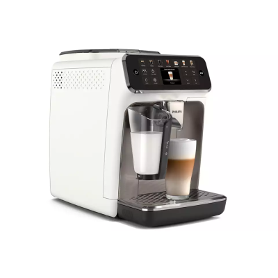 Купити Кофемашина Philips Series 4400 LatteGo, 1.8л, зерно+мол., автомат.капуч, дисплей, авторецептов -12, бело-серебристый (EP4