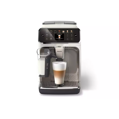 Купити Кофемашина Philips Series 4400 LatteGo, 1.8л, зерно+мол., автомат.капуч, дисплей, авторецептов -12, бело-серебристый (EP4