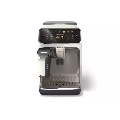 Купити Кофемашина Philips Series 4400 LatteGo, 1.8л, зерно+мол., автомат.капуч, дисплей, авторецептов -12, бело-серебристый (EP4